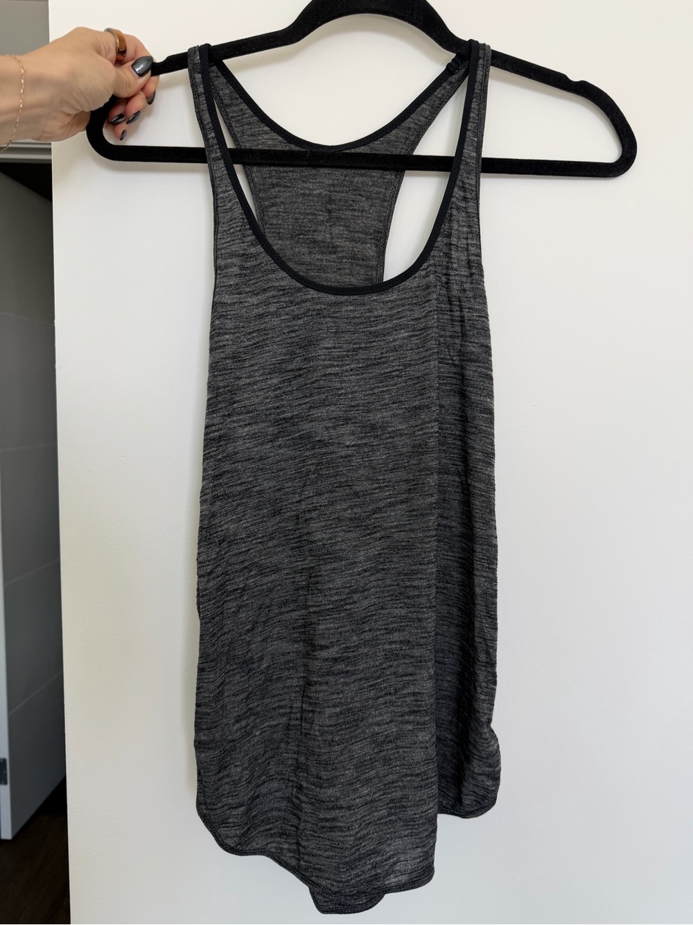 lululemon athletica Heathered Charcoal Racerback Tank